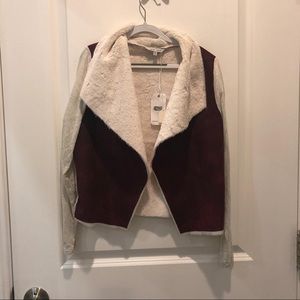 Naked Zebra Faux Fur & Suede Jacket